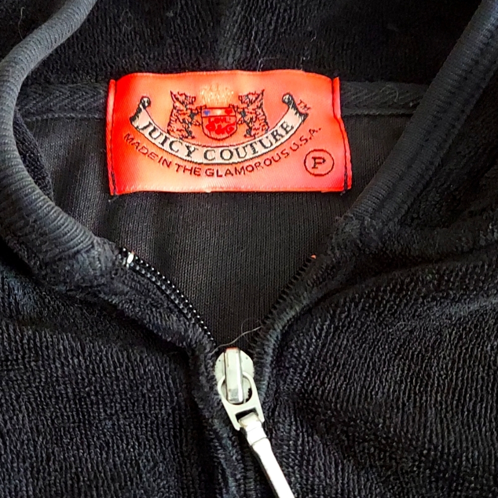 Women's SIZE PETITE BLACK JUICY COUTURE HOODIE